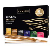 Fumino Encens Baton Lot 6 Boîtes 84 Bâtonnets (90g) Essentiels Naturels Frais Faits Main, Senteur Masala Agarbatti Joss pour la Relaxation et la Méditation - Encens Japonais Tierra Zen - Encensoir