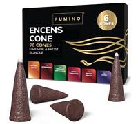 Fumino Encens Naturels Faits Maison Lot d’Encens Feu et Givre de 6 boîtes 90 cônes (90g) Masala Agarbatti Joss pour la Relaxation et la méditation, décoration intérieure - Enscens - Encensoir