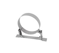 Fumio Raccord coudé en T pour tuyau de poêle - Raccord mural - Double paroi - En acier inoxydable (support de tuyau pour tuyau de poêle)