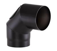 Fumio Tuyau de poêle, coude, rosace murale, manchon mural, diamètre 120 mm, clapet de révision à 90 °