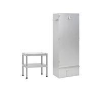 vidaXL Fumoir à four à barbecue avec table acier galvanisé 3187617