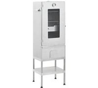 Fumoir à four à barbecue avec table acier galvanisé Argent G