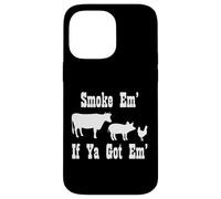 Fumoir à Viande Amusant pour Barbecue - Cadeau pour Fumer la Viande Coque pour iPhone 14 Pro Max