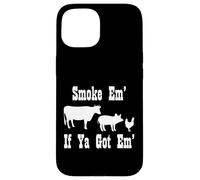 Fumoir à Viande Amusant pour Barbecue - Cadeau pour Fumer la Viande Coque pour iPhone 15