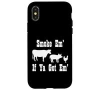 Fumoir à Viande Amusant pour Barbecue - Cadeau pour Fumer la Viande Coque pour iPhone X/XS