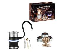 Fumoir compact rechargeable pour cocktails, viandes, fromages - Comprend des brosses de rechange - Facile à utiliser - Pour la maison et le divertissement - Fumoir professionnel