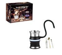 Fumoir compact rechargeable pour cocktails, viandes, fromages - Comprend des brosses de rechange - Facile à utiliser - Pour la maison et le divertissement - Fumoir professionnel