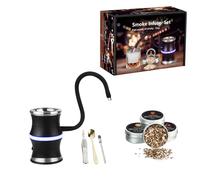 Fumoir compact rechargeable pour cocktails, viandes, fromages - Comprend des brosses de rechange - Facile à utiliser - Pour la maison et le divertissement - Fumoir professionnel