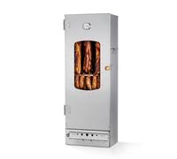 Fumoir de haute qualité KAISER COMPANY '100' l Ce fumoir est fabriqué en acier inoxydable I Fumoir portable de 110 cm I Il peut accueillir jusqu'à 15 kg de viande I Chauffage au bois