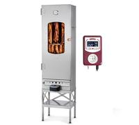 Fumoir électrique de haute qualité KAISER COMPANY '100' l Ce fumoir est fabriqué en acier inoxydable I Fumoir portable de 110 cm I Il peut accueillir jusqu'à 15 kg de viande I Avec accessoires