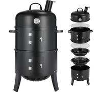 Fumoir, grill-fumoir 3 en 1, hauteur 80 cm,Avec cheminée