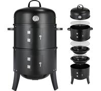 Fumoir, grill-fumoir 3 en 1, hauteur 80 cm,Avec poignées