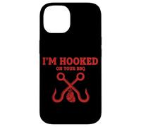 Fumoir Humoristique avec Inscription « I'm Hooked on Your BBQ » Coque pour iPhone 14