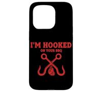 Fumoir Humoristique avec Inscription « I'm Hooked on Your BBQ » Coque pour iPhone 15 Pro