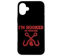 Fumoir Humoristique avec Inscription « I'm Hooked on Your BBQ » Coque pour iPhone 16 Plus