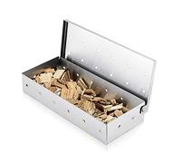 Fumoir pour barbecue, copeaux de bois, boîte à fumer en acier inoxydable non déformable pour barbecue, meilleurs accessoires de barbecue pour barbecue au charbon de bois et barbecue à gaz avec grande