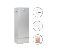 vidaXL Fumoir barbecue avec tiroir et accessoires acier galvanisé 44,5x29x110 cm