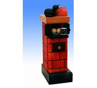 Fumoir Rouge Avec Chat LxPxH= 7x10x20cm NEUF Fumer Four Figurine Fumée Fumeur