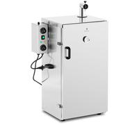 Royalcatering - Fumoir Smoker Inox 105L Chaud Tiède Sciure De Bois Thermomètre 4 Grilles - Argent, Noir, Blanc