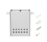 Fumoir vertical au charbon de bois en acier inoxydable 430 avec chauffage uniforme à 360°, séparation de l'huile et du feu, accessoires inclus pour la maison, les restaurants et la restauration