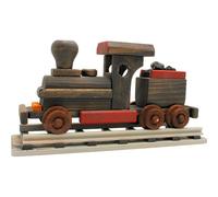 Fumoir XXXL Fait à la Main - Figurine fumoir - avec du Charbon véritable - Cadeau pour Les Amateurs de chemins de Fer - Noir - Dimensions (L x l x H) : 42 x 13 x 21 cm.