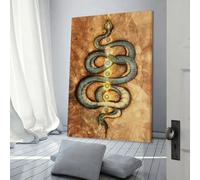 FUmoney Kundalini Impression sur toile pour salle de bain - Image amusante - Décoration murale pour décoration d'intérieur - 60 x 90 cm