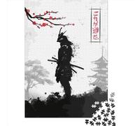 FUmoney Puzzles 1000 pièces Puzzle Guerrier samouraï pour Adultes et Adolescents 1000 pièces Puzzles créatifs en Bois pour Cadeaux pour la Famille et Les Amis 1000 pièces (75x50 cm)