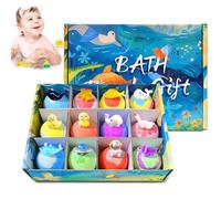 Fun Bath Bombs with Surprises Inside - 12 Pack Fizzy Bath Bombs with Hidden Surprises - Perfect for Easter Gifts and Relaxation (Style-E)