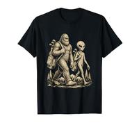 Fun Bigfoot Alien Golf Team Funny Golfeur Vintage Paranormal T-Shirt