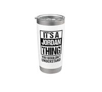 Fun Black Version It's A Jordan Thing Family Name Group Pic Gobelet isotherme en acier inoxydable double paroi