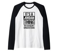 Fun Black Version It's A Jordan Thing Family Name Group Pic Manche Raglan