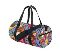 Fun Bright Tasty American Fast Food Sac de Sport en Toile pour Voyage, Week-End, Sac à Main pour Homme, Femme, Sport et Nuit