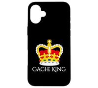 Fun Cache King Geocache Geocaching Coque pour iPhone 16 Plus