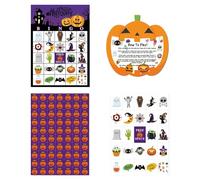 Fun Card Games, 24 Player Bingo Play Set, Halloween Theme Easy Table Toy, Interactive Card Game for Family, Travel, Home, School, Camping, Vacation, Gathering, 7x5 inches