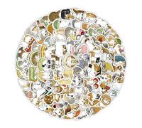 Fun Cartoon Stickers, 100X Cat Decals, Waterproof Animal Stickers with Cute Design, Decorative Scrapbook Labels, Kids Sticker Pack with Playful Style, Craft Accessories for Guitar and Journals