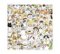Fun Cartoon Stickers, 100X Cat Decals, Waterproof Animal Stickers with Cute Design, Decorative Scrapbook Labels, Kids Sticker Pack with Playful Style, Craft Accessories for Guitar and Journals