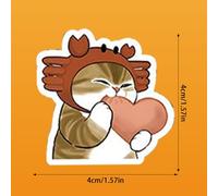 Fun Cartoon Stickers, 100X Cat Decals, Waterproof Animal Stickers with Cute Design, Decorative Scrapbook Labels, Kids Sticker Pack with Playful Style, Craft Accessories for Guitar and Journals