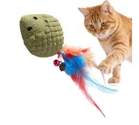 Fun Cat Chew Toy, Hedgehog Shaped Kitten Game, Stimulating Cat Toys with Interactive Design, Soft Plush Hedgehog with Bell and Tail for Play, Kitten Exercise and Training Toy for Indoor Outdoor