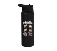 Fun Cat Infinite Energy Loop Sarcasme Science Hypothèse Chats Stainless Steel Insulated Water Bottle