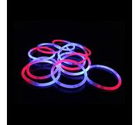 Fun Central P78 8 inch Glow in The Dark Bracelets - Red-White-Blue 50 Count