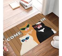 Fun Chat Venir dans Paillasson Anti-Dérapant De Cuisine Tapis De Bain Jardin De Porte De Garage De Chaussée Entrée Carpet Rug