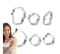 Fun Cookie Cutter - Lot de 6 emporte-pièces mignons - En acier inoxydable - Pour anniversaire, cuisine, cuisine, famille, amis, maison, mariages, fêtes