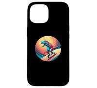 Fun Dinosaur Skateboarder Skater Design Coque pour iPhone 15