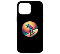 Fun Dinosaur Skateboarder Skater Design Coque pour iPhone 16 Pro Max