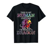 Fun Dragons Humour This is My Human Costume Halloween Dragon T-Shirt