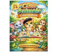 Fun & Easy Coloring Book for Kids Ages 3-6: Bold Outlines, Simple Cute Pictures & Hours of Creative Fun for Toddlers