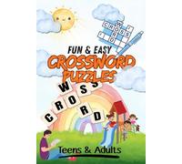 Fun & Easy Crossword Puzzles for Teens & Adults: Over 30 well designed CROSSWORD PUZZLES with EASY to read LARGE TEXT | Has a different THEME for each ... SPACE' | 6X9 Inch 100 Pages B&W interior.
