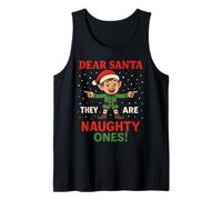 Fun Elf Dear Santa They are The Naughty Ones Christmas Humor Débardeur