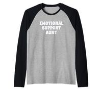 Fun Emotional Support Aunt Therapy Joke Manche Raglan
