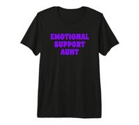 Fun Emotional Support Aunt Therapy Joke T-Shirt Haut de Gamme